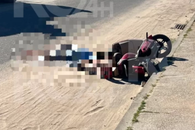 Mulher morre após cair de moto elétrica e ser atingida por caminhão em Araruama