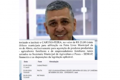 O benefício que ninguém quis votar: R$ 25 travam Cartão-Feira em Casimiro